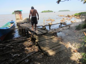 This is where they will bring the logs to shore and cut them up.